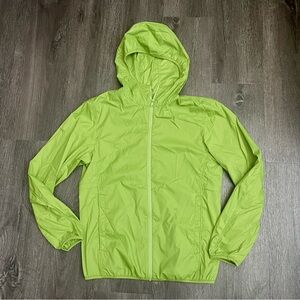 Uniqlo Neon Lime Packable Hooded Jacket